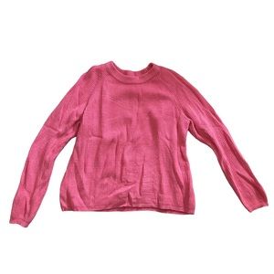 Tahari Women’s Crewneck Chunky Sweater, Barbie Pink Size Large